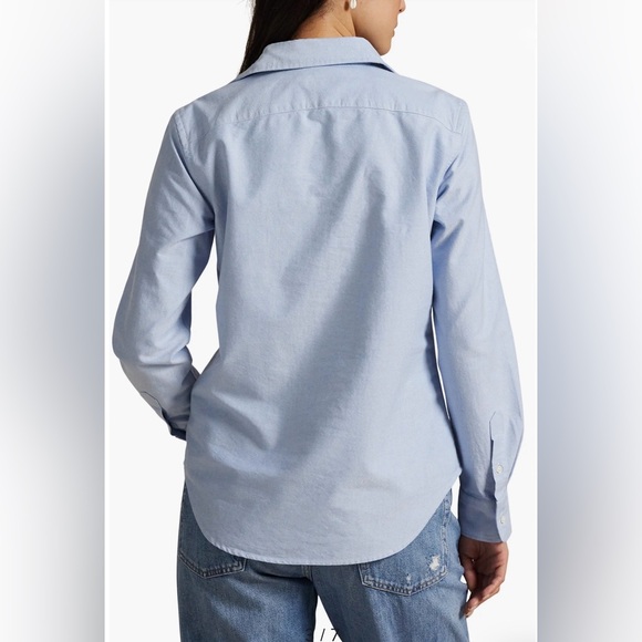 Ralph Lauren Bsr Blue Cotton Oxford Shirt Size M Custom Fit - Picture 3 of 12